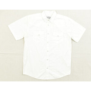 Gibson Trading Company Men's Size M White Short Sleeve Pearl Snap Western Cowboy